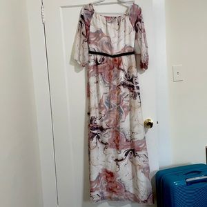 Size 6 Lil Mistress Bardot Long Sleeve Maxi Dress